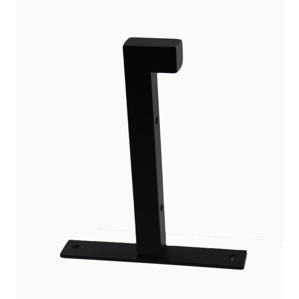 Stable T-Shaped Right Angle Shelf Support Bracket Heavy Duty Metal Black 6.75in